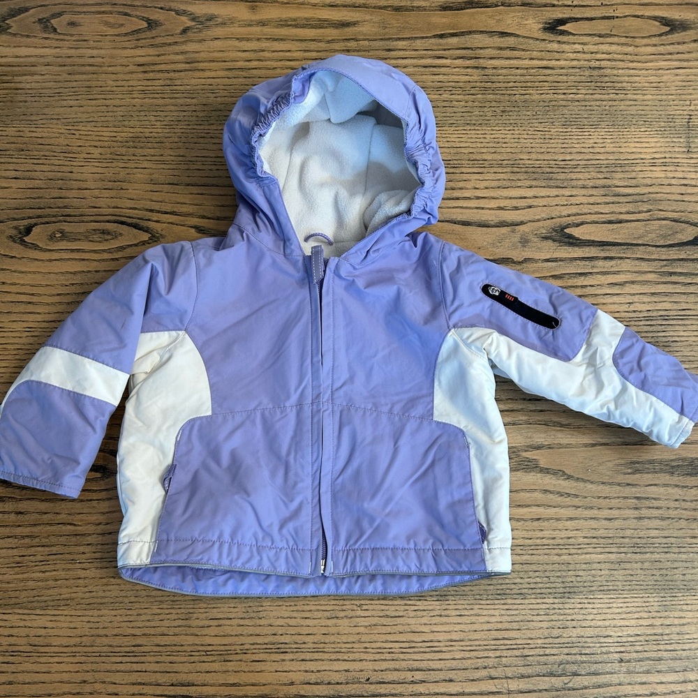 Lands' End Kids Lavender and White Puffer Jacket